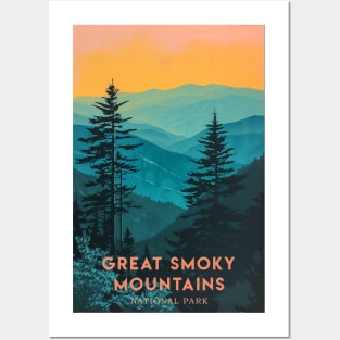 Great Smoky Mountains national park travel poster Posters and Art